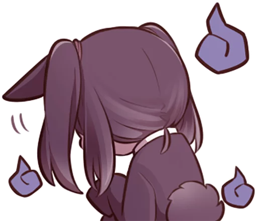 😨 Стикер «Black Sweetie Bunny» для Telegram