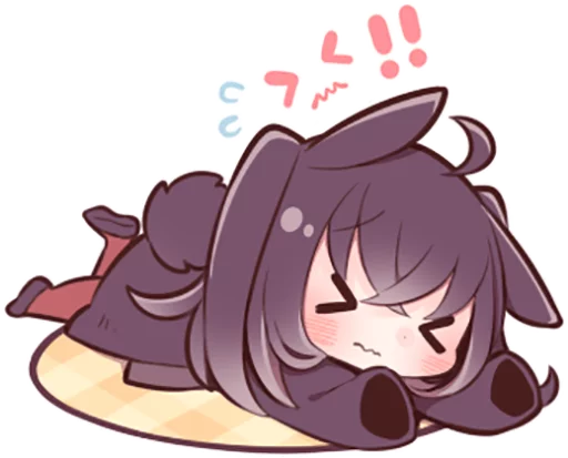 😖 Стикер «Black Sweetie Bunny» для Telegram