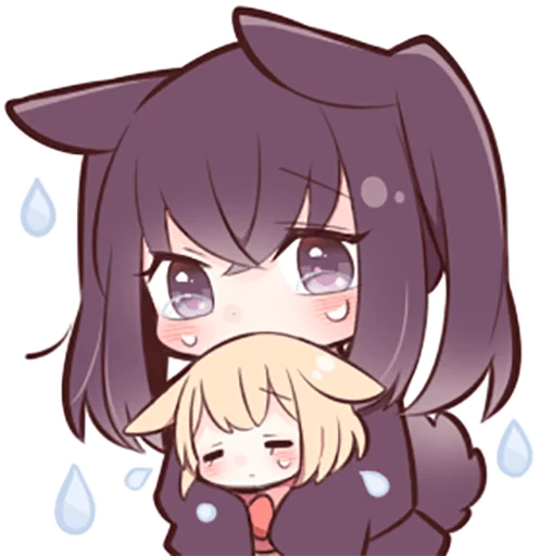 😭 Стикер «Black Sweetie Bunny» для Telegram