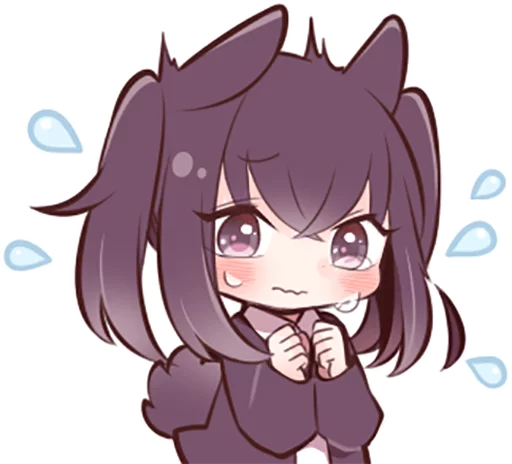 😭 Стикер «Black Sweetie Bunny» для Telegram