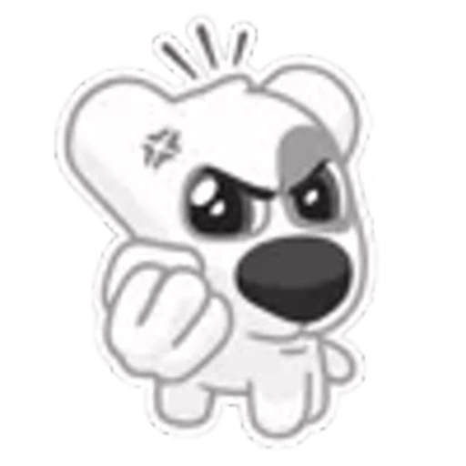 🤬 Эмодзи «black white» для Telegram