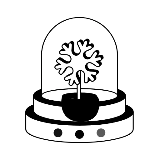 😚 Эмодзи «Чёрно-белая "Зима"» для Telegram