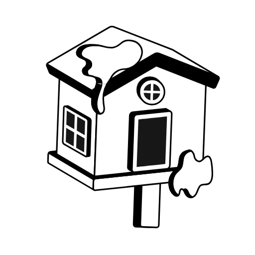 🥶 Эмодзи «Чёрно-белая "Зима"» для Telegram