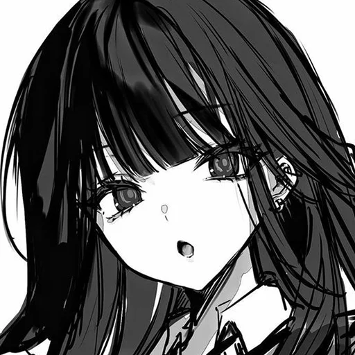 👩‍🦱 Стикер «Black and White» для Telegram