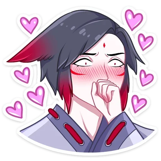 🥰 Стикер «Тëмный Хидэ без надписей» для Telegram