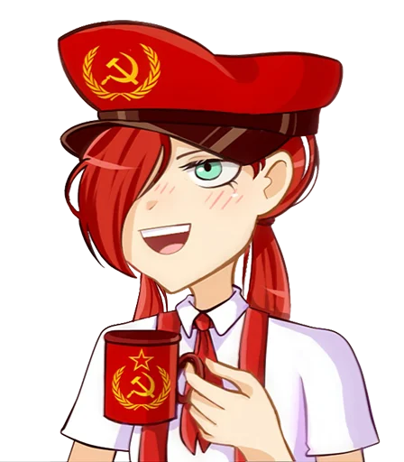Стикерпак комунизм тян для Telegram