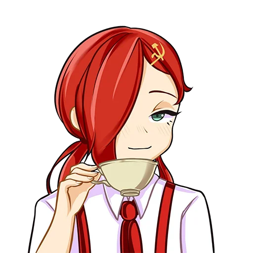 😏 Стикер «комунизм тян» для Telegram