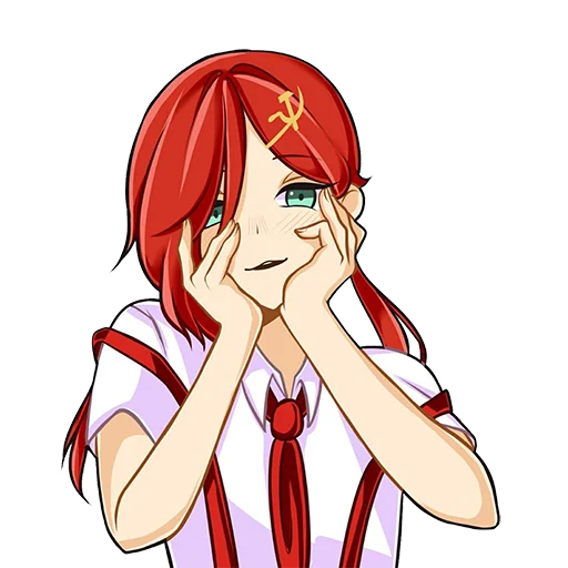 👿 Стикер «комунизм тян» для Telegram