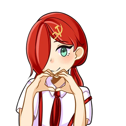 ❤️ Стикер «комунизм тян» для Telegram