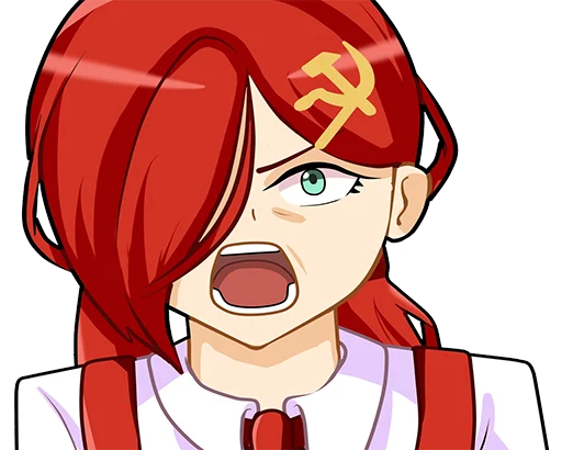 🤬 Стикер «комунизм тян» для Telegram