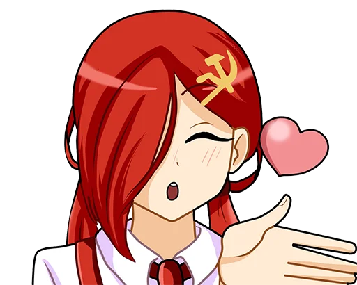 😘 Стикер «комунизм тян» для Telegram