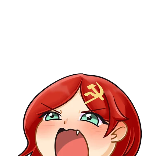 👺 Стикер «комунизм тян» для Telegram