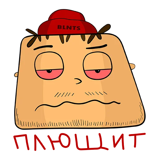 🥴 Стикер «BLNTS» для Telegram