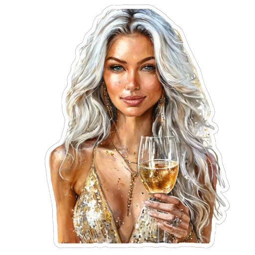 🥂 Стикер «Blonde» для Telegram