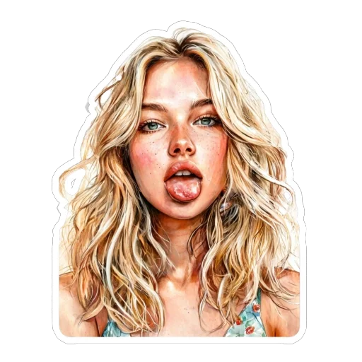 😜 Стикер «Blonde» для Telegram