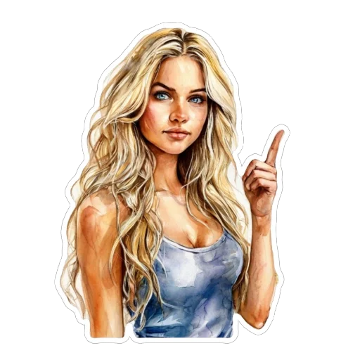☝️ Стикер «Blonde» для Telegram