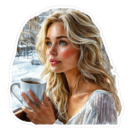 ☕️ Стикер «Blonde» для Telegram