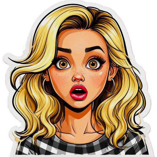 😮 Стикер «The blonde is cool» для Telegram