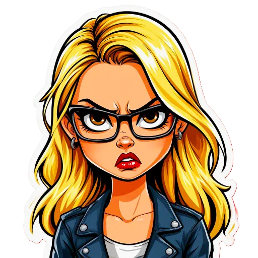 🤬 Стикер «The blonde is cool» для Telegram