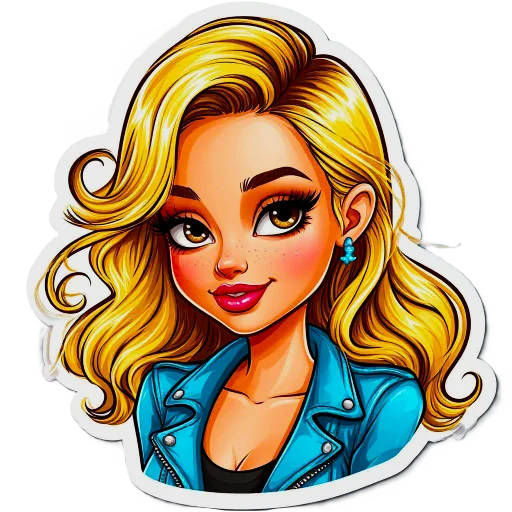 ☺️ Стикер «The blonde is cool» для Telegram