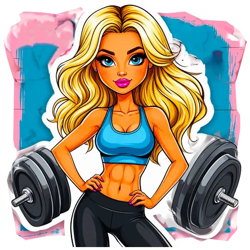 🏋️‍♀️ Стикер «The blonde is cool» для Telegram