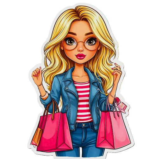 🛍 Стикер «The blonde is cool» для Telegram