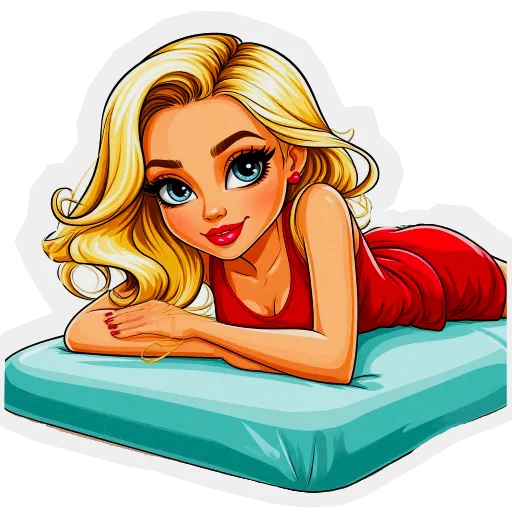 🧖‍♀️ Стикер «The blonde is cool» для Telegram