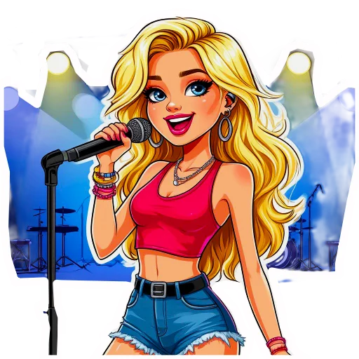 🎤 Стикер «The blonde is cool» для Telegram