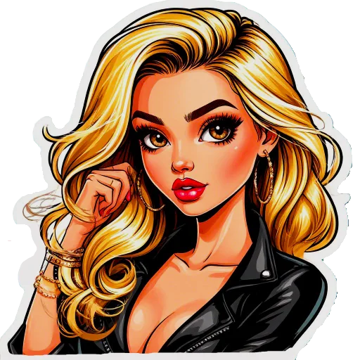 😐 Стикер «The blonde is cool» для Telegram