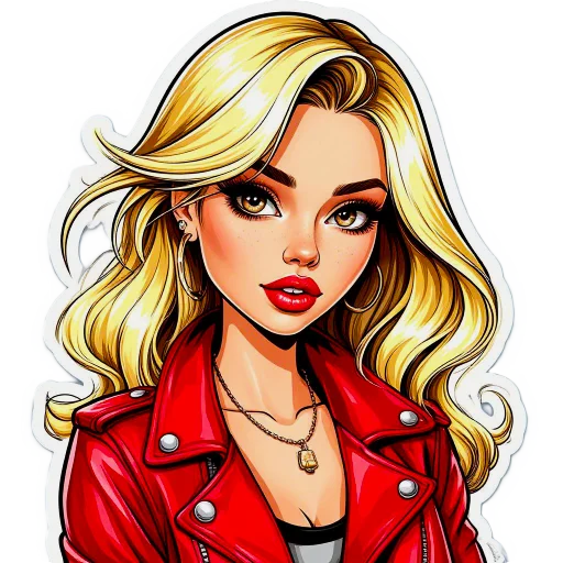 😐 Стикер «The blonde is cool» для Telegram