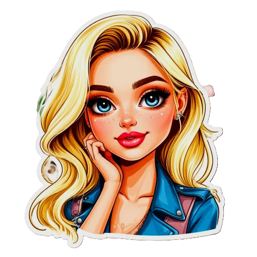 😉 Стикер «The blonde is cool» для Telegram