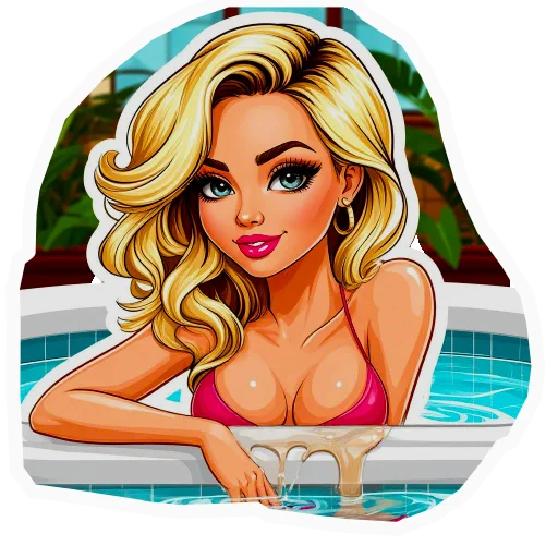 🧖‍♀️ Стикер «The blonde is cool» для Telegram