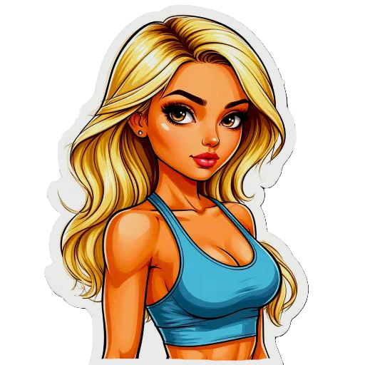 🏃‍♀️ Стикер «The blonde is cool» для Telegram