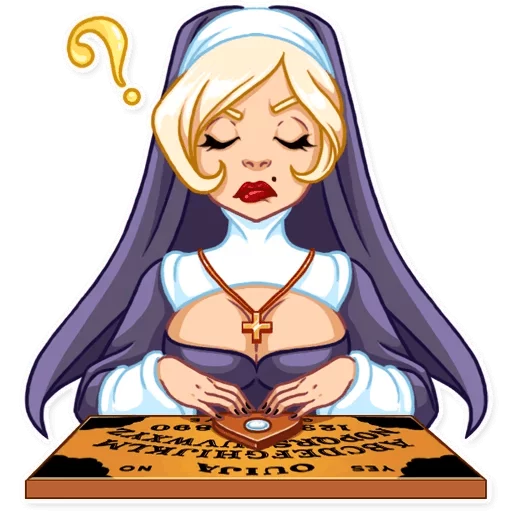 ❓ Стикер «Naughty Nun» для Telegram