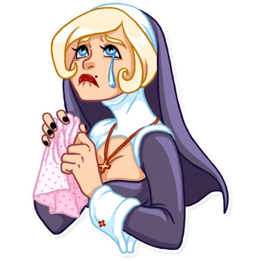 😢 Стикер «Naughty Nun» для Telegram