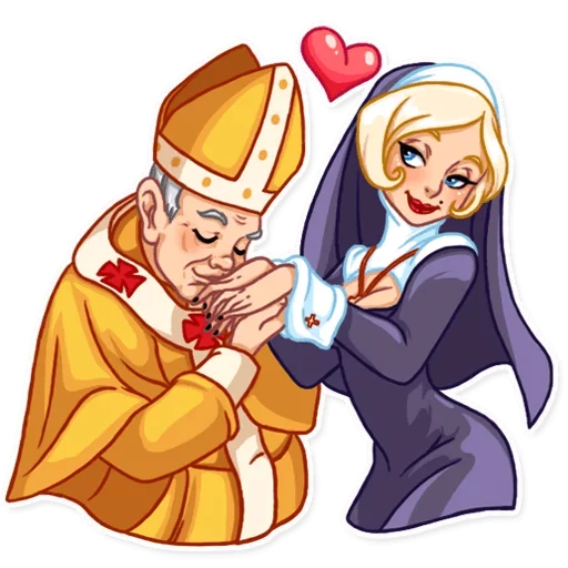 😘 Стикер «Naughty Nun» для Telegram