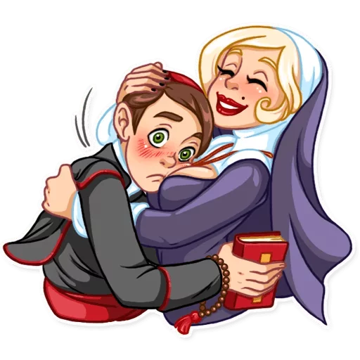 🤗 Стикер «Naughty Nun» для Telegram