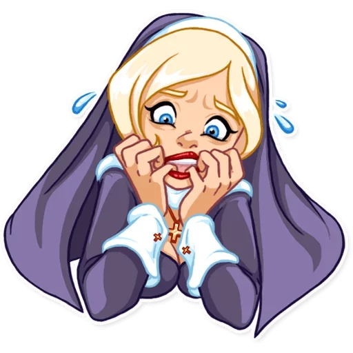 😰 Стикер «Naughty Nun» для Telegram