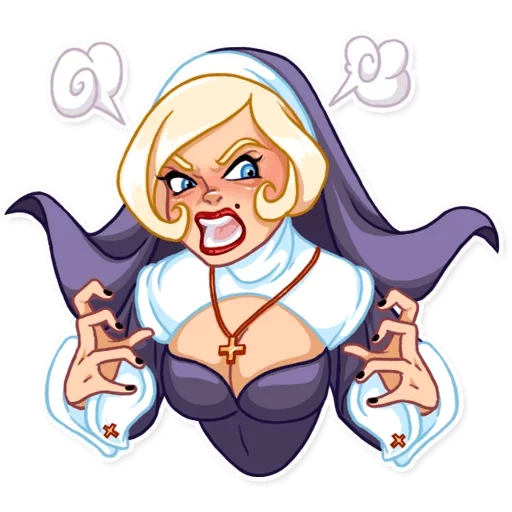 👿 Стикер «Naughty Nun» для Telegram