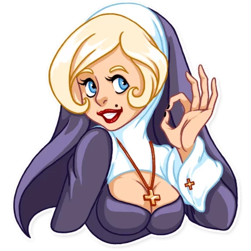 👍 Стикер «Naughty Nun» для Telegram
