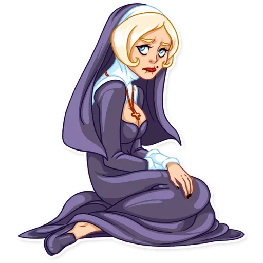 🙁 Стикер «Naughty Nun» для Telegram