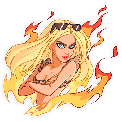 😡 Стикер «Blondychain» для Telegram