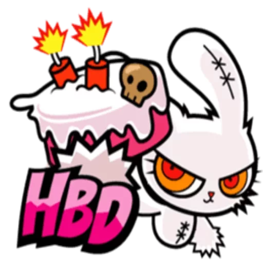 ☹️ Стикер «Bloody bunny» для Telegram