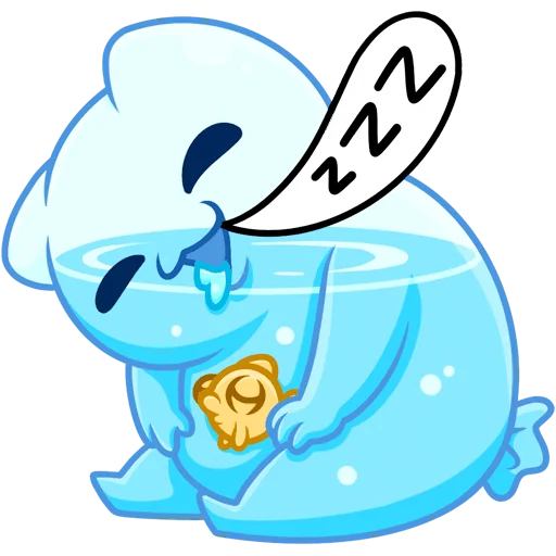 😴 Стикер «Булькс без текста» для Telegram