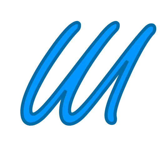 💕 Эмодзи «Синие буквы» для Telegram