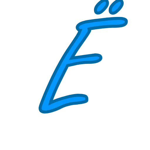 💘 Эмодзи «Синие буквы» для Telegram