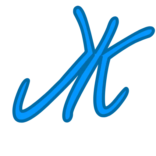 💕 Эмодзи «Синие буквы» для Telegram