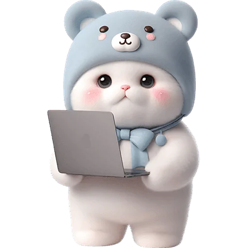 💻 Стикер «Синий мишка» для Telegram
