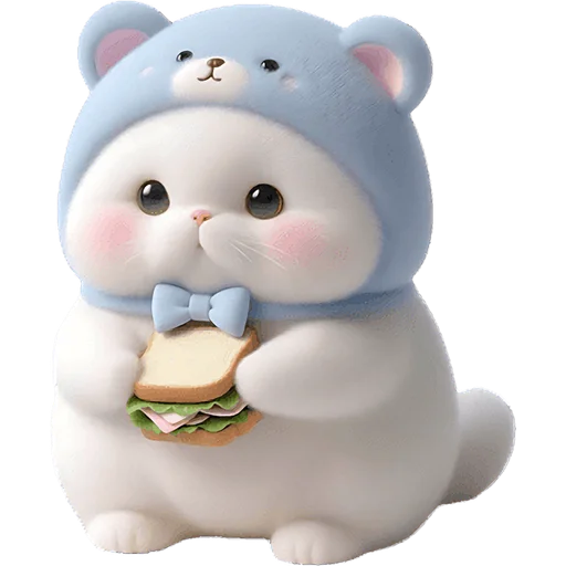 🥪 Стикер «Синий мишка» для Telegram