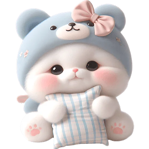 🌛 Стикер «Синий мишка» для Telegram